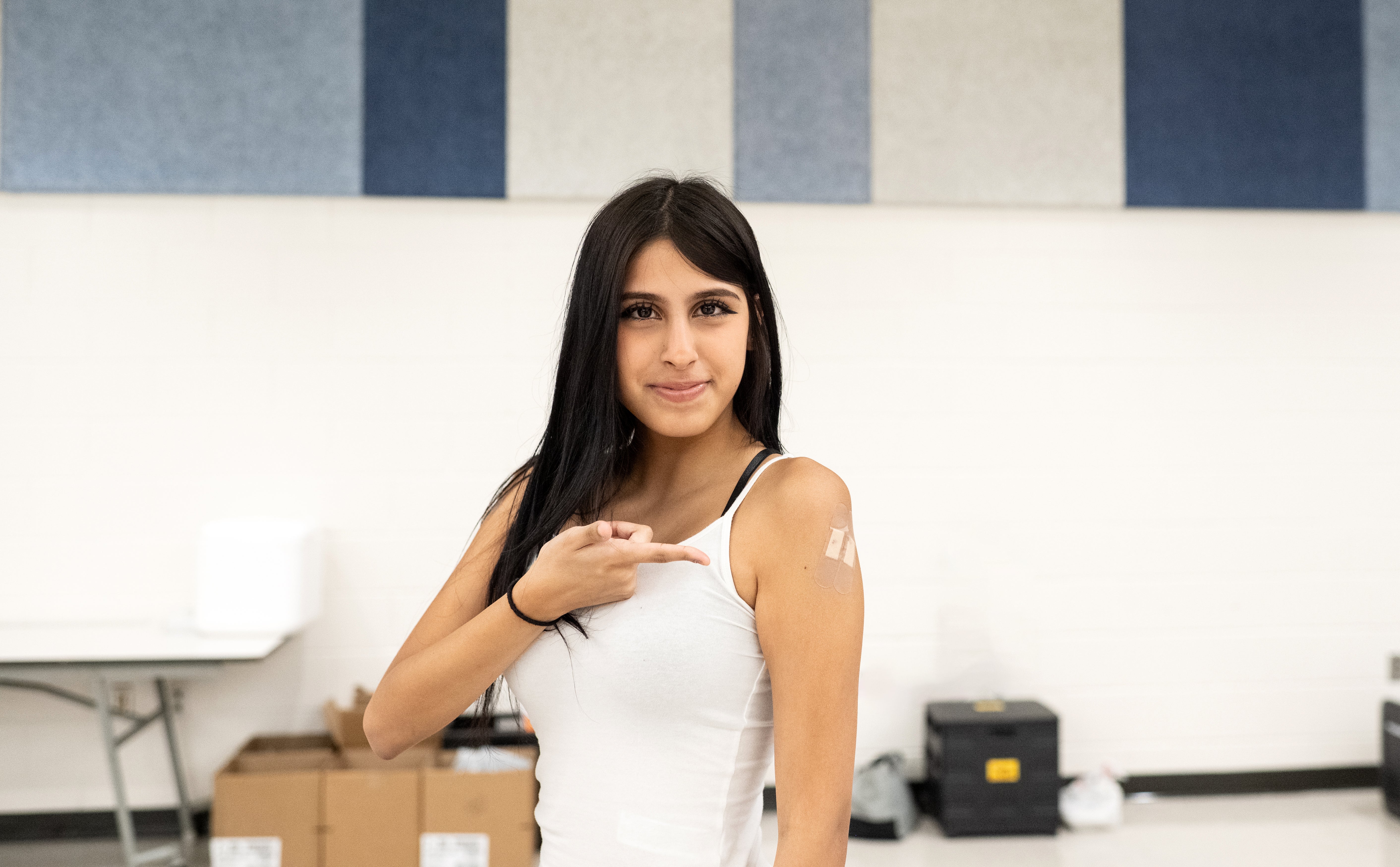 Annandale High School senior Norma Cucalon Collao is vaccinated and ready to graduate!