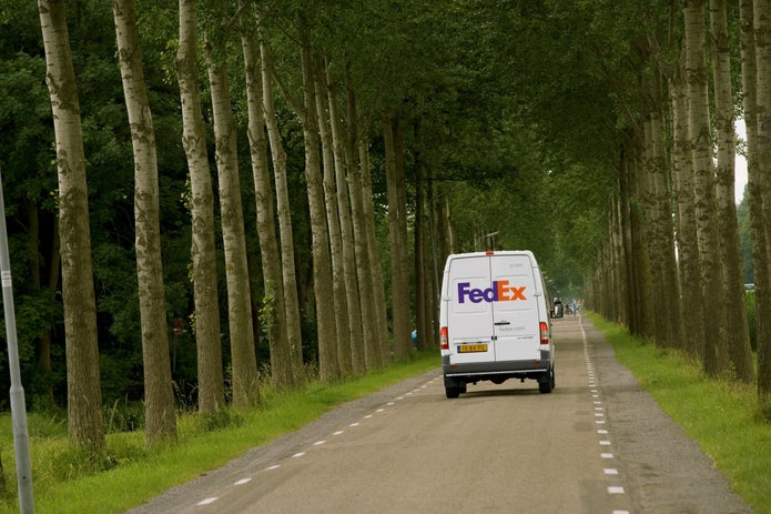 FedEx Express van in Europe