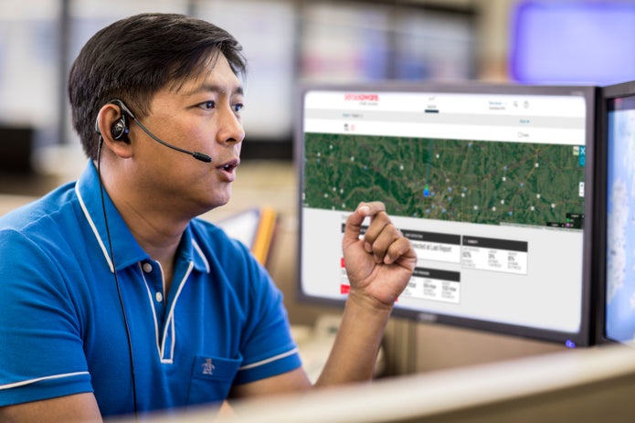 Aerospace specialist talking