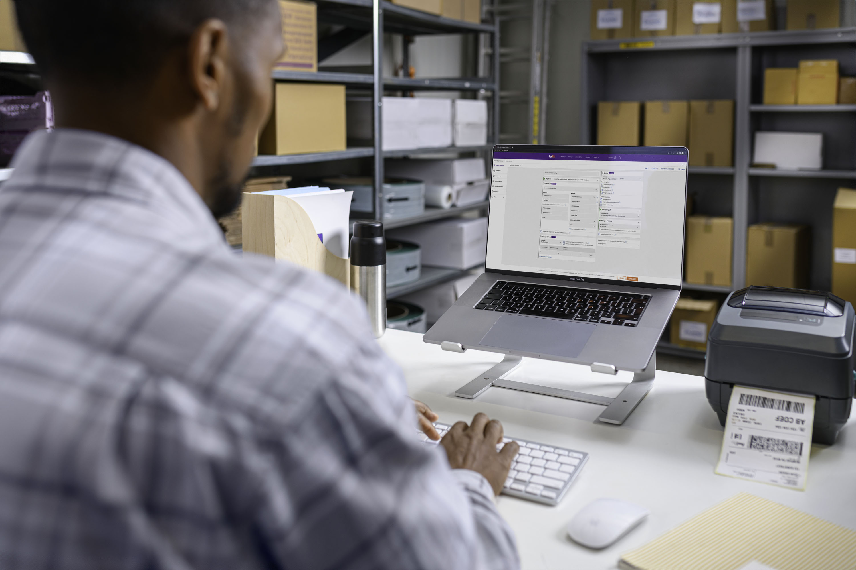 Man working with laptop