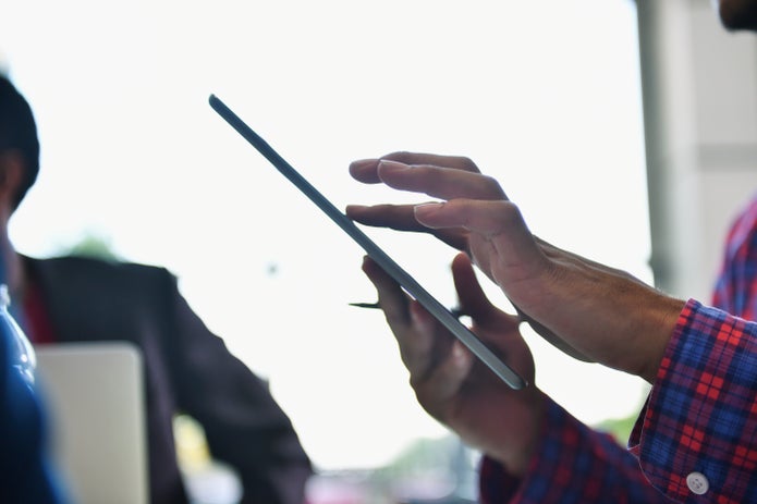 Person using tablet