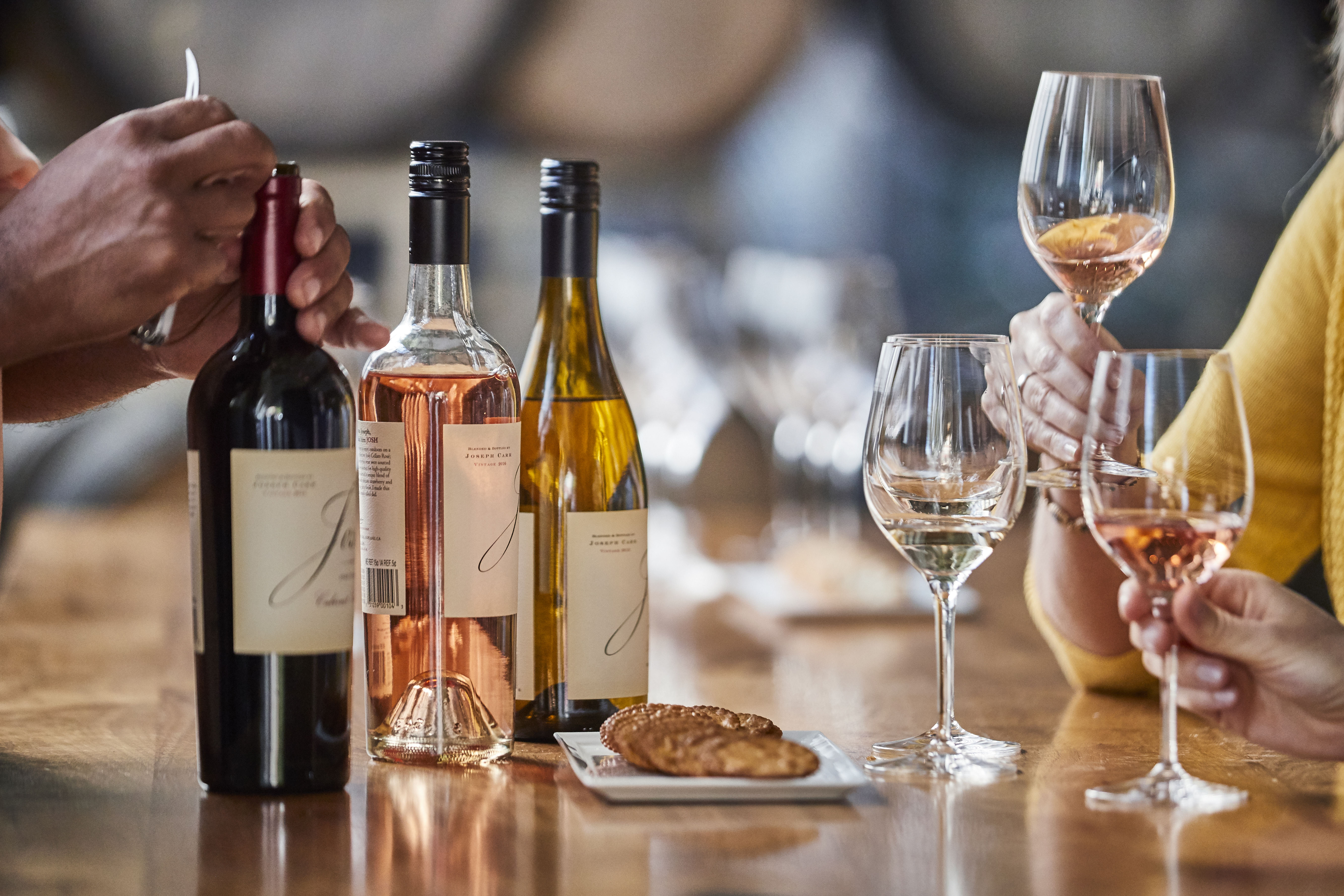 people at a table drinking wine