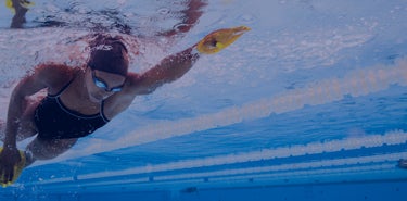 swimmer with FINIS gear