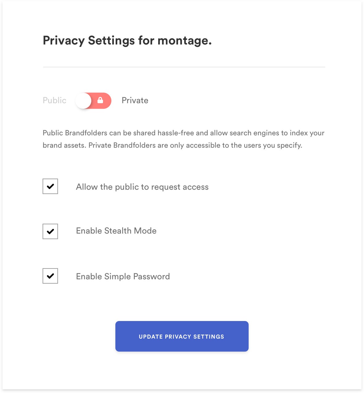 privacy settings example