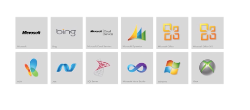 Microsoft product logos