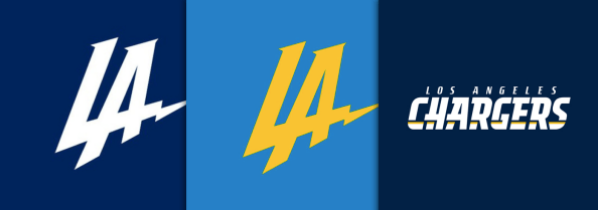 Los Angeles Chargers logo progression