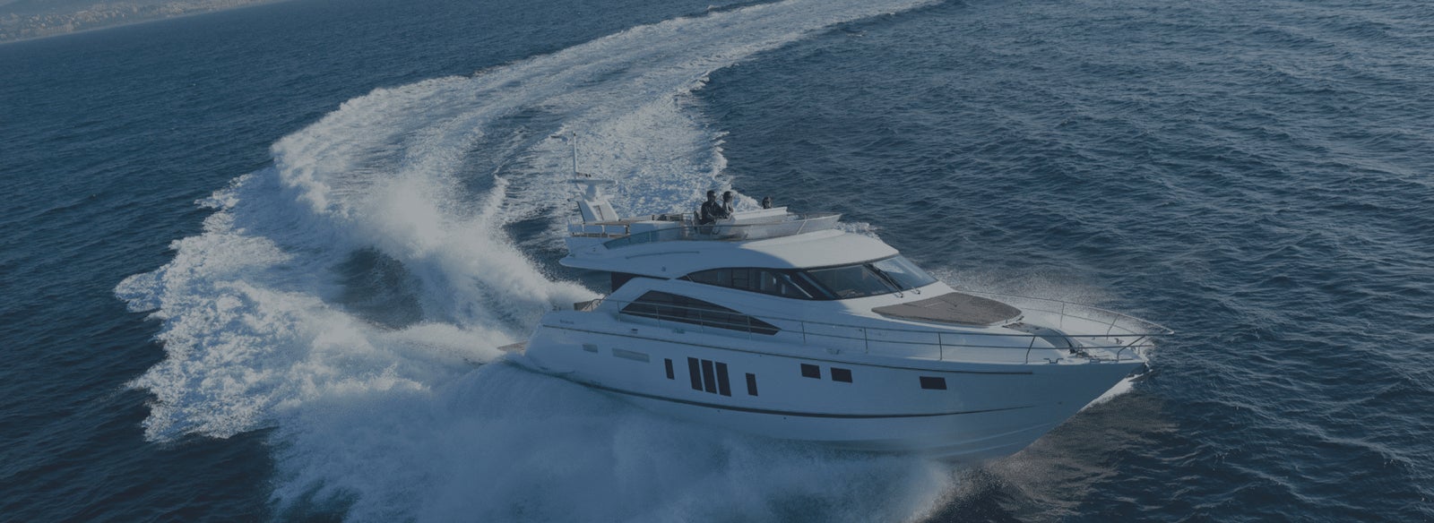 Fairline yacht in the ocean