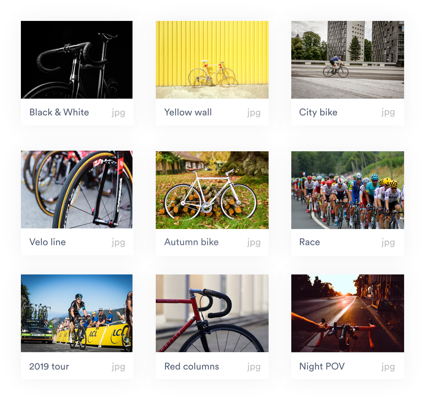 bicycles with AI auto-tags