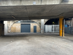 The front of an arch.