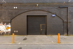 The front of an arch.