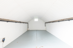 An empty arch with white lining