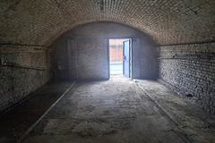 The front of an arch.