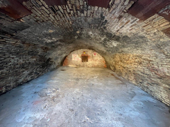 The front of an arch.