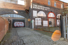 The front of an arch.