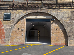 The front of an arch.