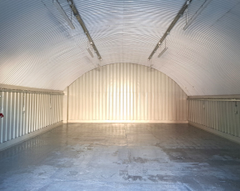 An empty arch with white lining