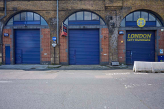 The front of an arch.