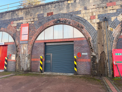 The front of an arch.