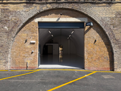 The front of an arch.