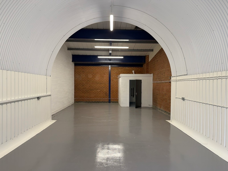 An empty arch with lining