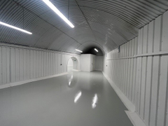 The front of an arch.