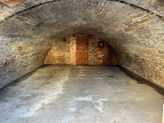 The front of an arch.