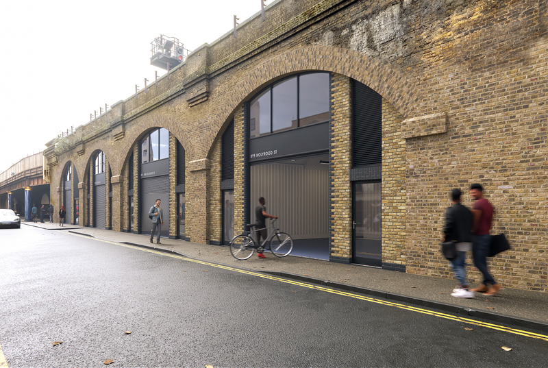 The front of an arch.