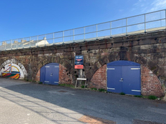 The front of an arch.