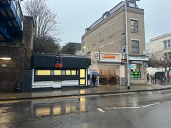 The front of an arch.