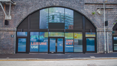 The front of an arch.