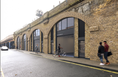 The front of an arch.