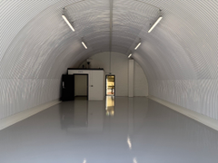 An empty arch with lining