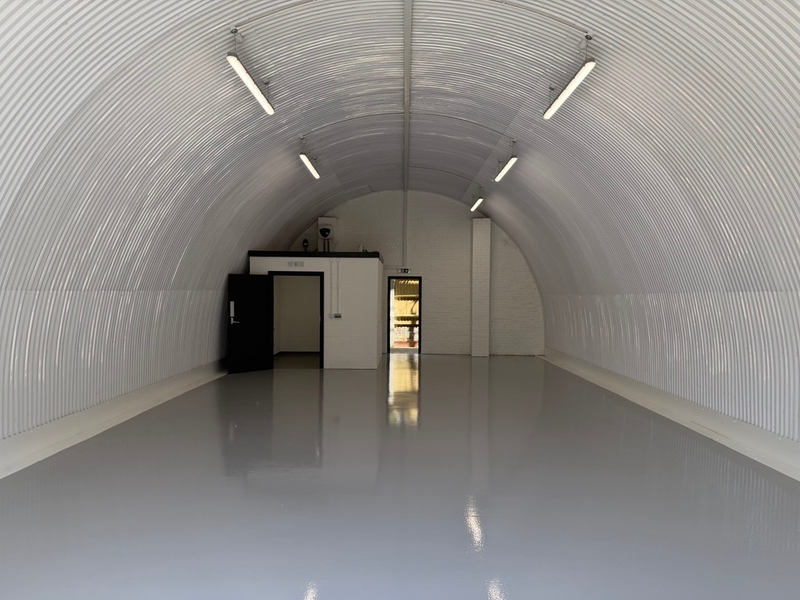 An empty arch with lining