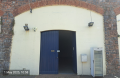 The front of an arch.