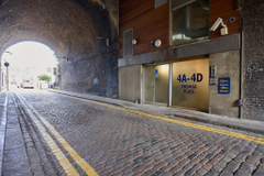 The front of an arch.