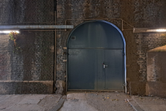 The front of an arch.