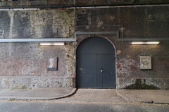 The front of an arch.