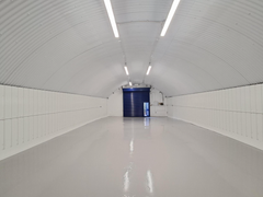 The front of an arch.