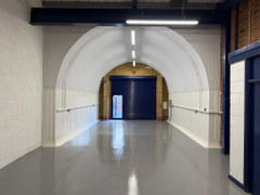 An empty arch with lining