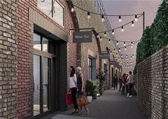 The front of multiple arches