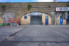 The front of an arch.