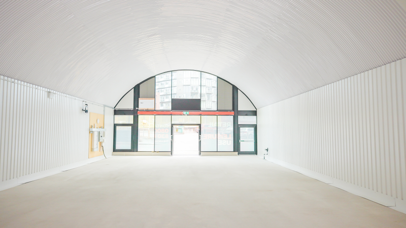 The front of an arch.