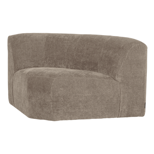 Image de MOJO BASE ÉLÉMENT DE COIN ROND TISSU CÔTELÉ SABLE FONCÉ[fsc]