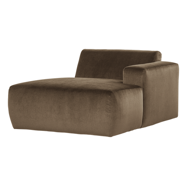 Afbeelding van MOJO BASE CHAISE LONGUE ELEMENT RECHTS VELVET TAUPE [fsc]