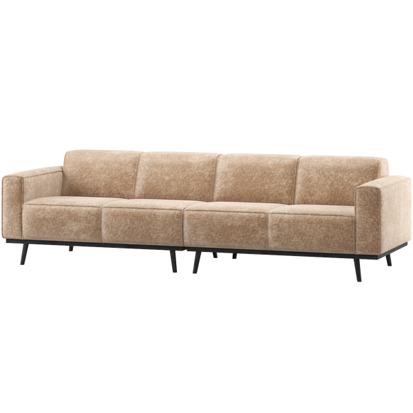 Image of STATEMENT 4-SEATER SOFA 280 CM CHENILLE VELVET PEACH PINK