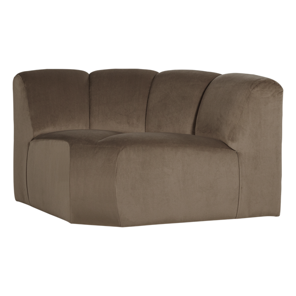Image of MOJO CORNER ELEMENT ROUND VELVET TAUPE [fsc]
