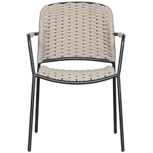 Image of TAKU DINING CHAIR WITH ARMREST POLYESTER SAND