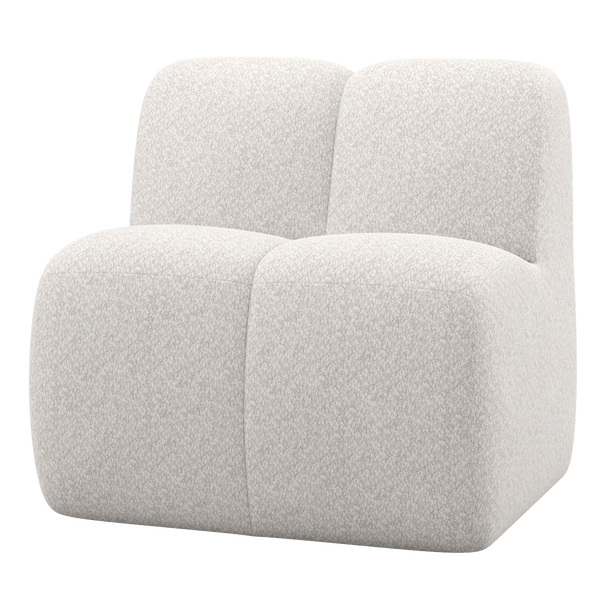 Image of MOJO DINING BENCH 84 CM WITH BACKREST WOOLLY ECRU