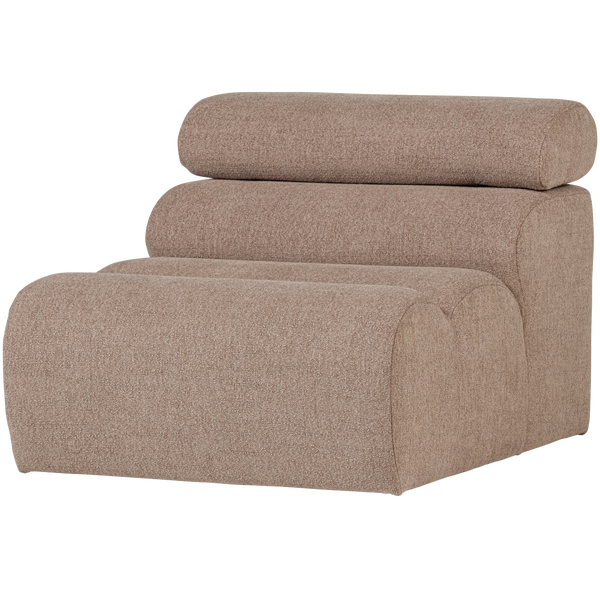 Image of NOVI 1-SEATER ELEMENT BOUCLÉ TAUPE