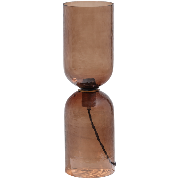 Image of GIGI TABLE LAMP HAMMERED GLASS 51xØ15CM BROWN